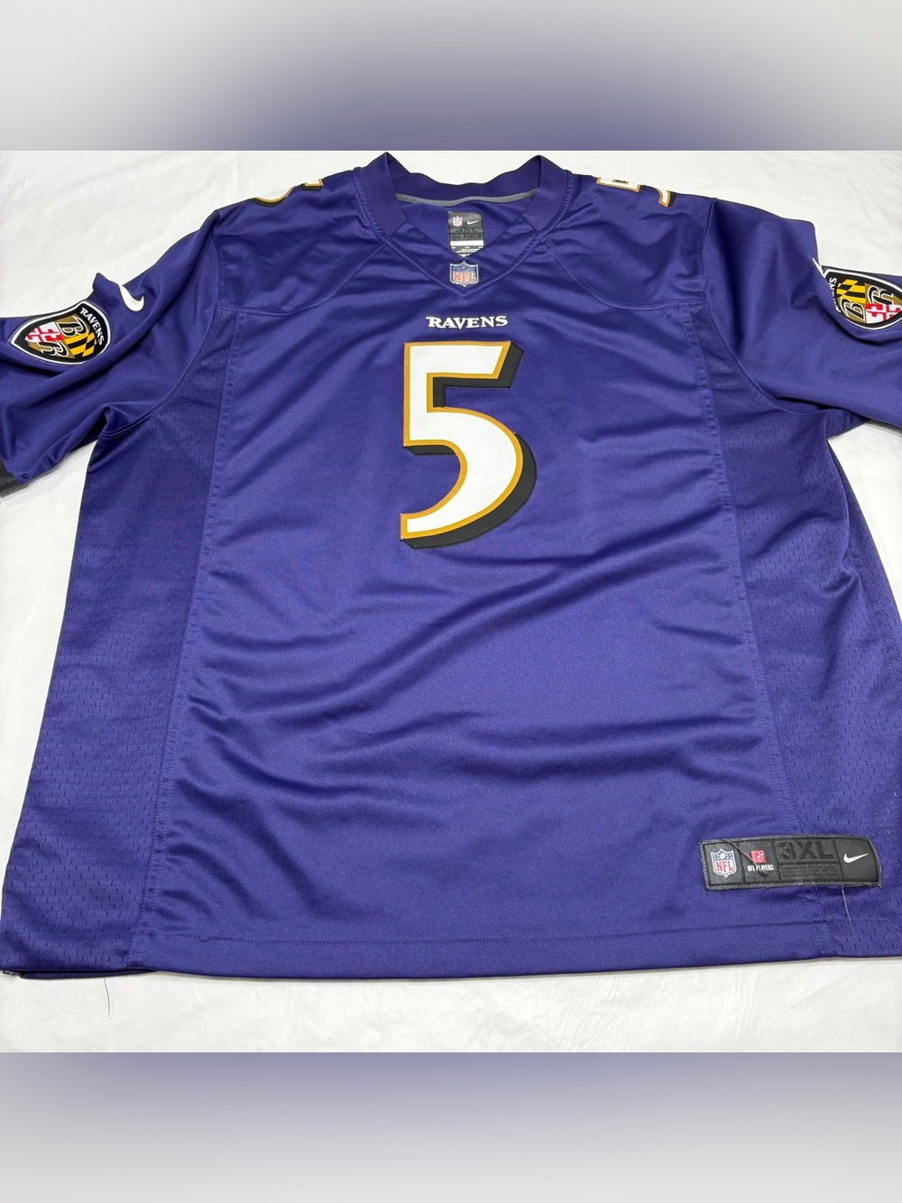 Nike On Field Baltimore Ravens Joe Flacco #5 Jersey Men’s 3XL